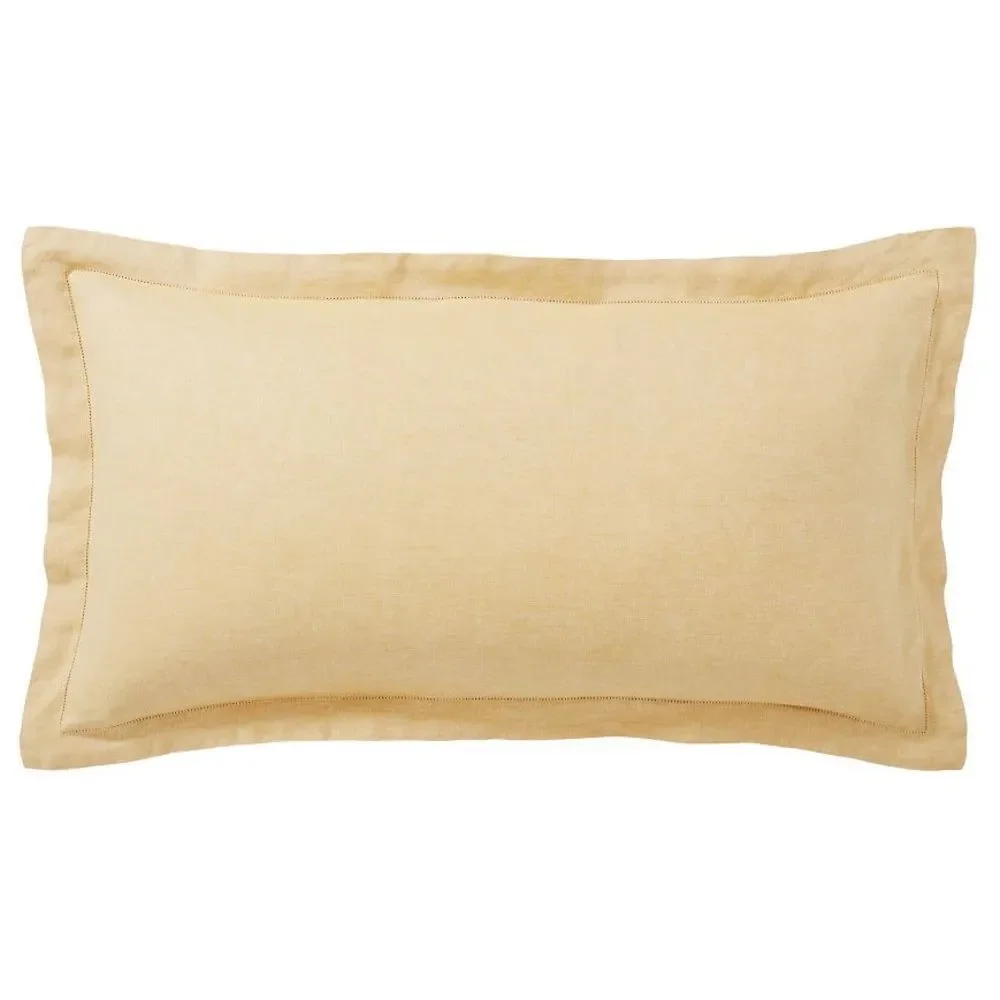 Pottery Barn Foundations Tercel & Linen King Sham 36x20 Camel NWT‎